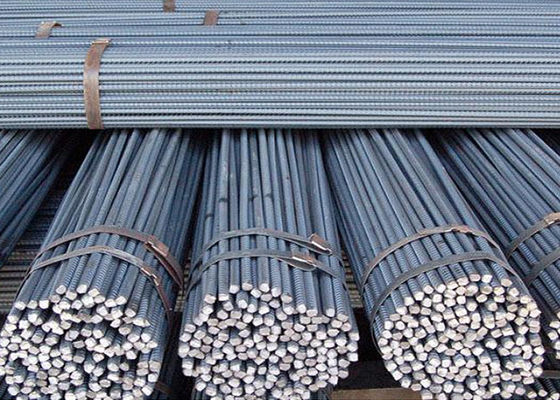 TMT ISO9001 Hot Rolling Deformed Steel Bar , 15mm Reinforced Concrete Steel Rods