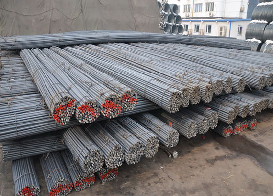 TMT ISO9001 Hot Rolling Deformed Steel Bar , 15mm Reinforced Concrete Steel Rods