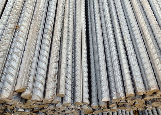 25mm Deformed Hot Rolled Steel Bar , HRB500 Metal Rods Used In Construction